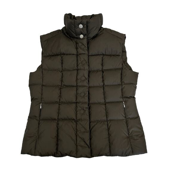 Bogner Jackets & Blazers - Bogner Fire + Ice Womens Down Puffer Vest Size 10 Chocolate Brown Snap Closure